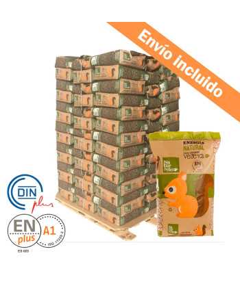 Naturpellet – palet 70 sacos